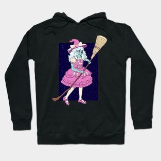 Pink Lolita Witch print Hoodie